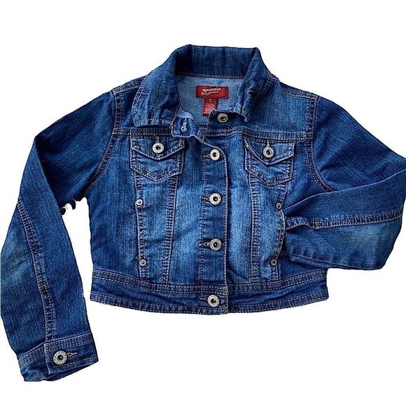 🌴 Arizona Jeans Crop Jean Jacket M/8 - Picture 2 of 11